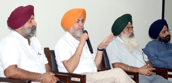 Dr. JPS Gill, S. Sandeep Singh Randhawa,  S. Kuldeep Singh Jassowal, and S. Daljit Singh give valuable remarks in national symposium on Buffalo Farming for Tomorrow Policy, Practice, and Potential